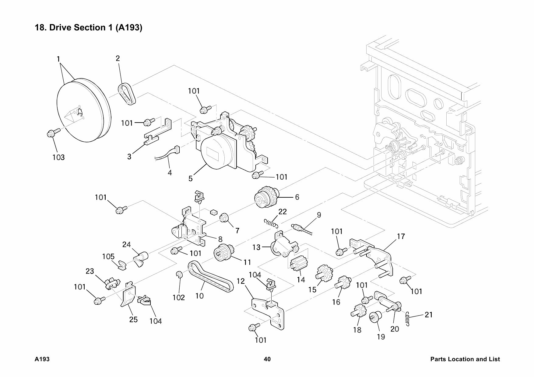 RICOH Aficio 200 250 A193 A224 Parts Catalog-2